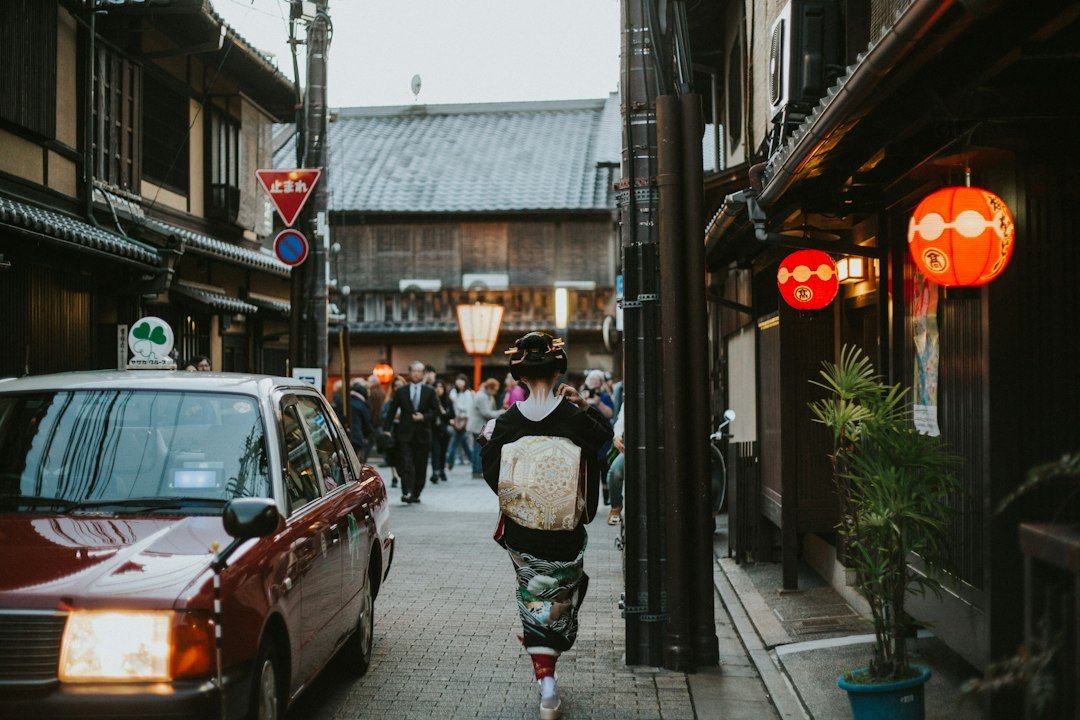 Lantern-lit street in Gion, Kyoto